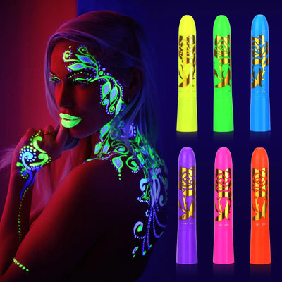 6 Piece Glow in the Dark Body Face Paint