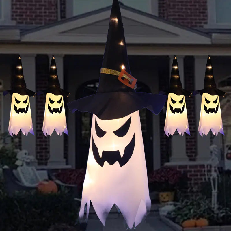 Halloween Decorative Lantern with Ghost Hat for Festivals