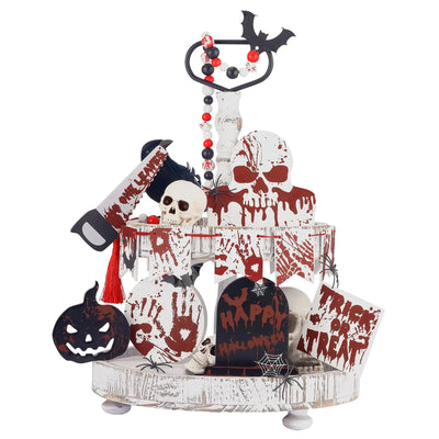 17pcs Halloween Tiered Tray
